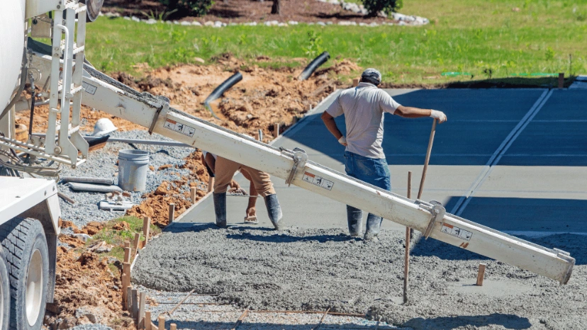 Stamped concrete installation process